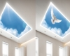 Twin ART Потолок Twin ART Vision, это «изюминка» вашего интерьера. Рисунок на таком потолке проявляется в зависимости от освещения. При дневном свете полотно будет выглядеть с одной фотопечатью или одноцветным, при включенной светодиодной подсветкой, расположенной за полотном, на натяжном потолке проявится иное изображение.