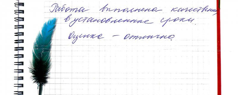 Работа выполнена качественно,в установленные сроки.Оценка-отлично.