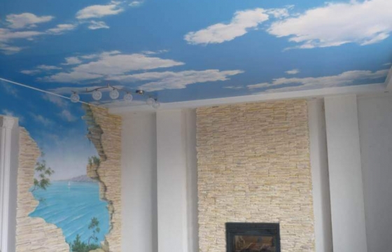 натяжной потолок Натяжной потолок желательно устанавливать на оштукатуренные, прошпаклеванные и подготовленные для покраски или оклейки обоями стены.Почему?