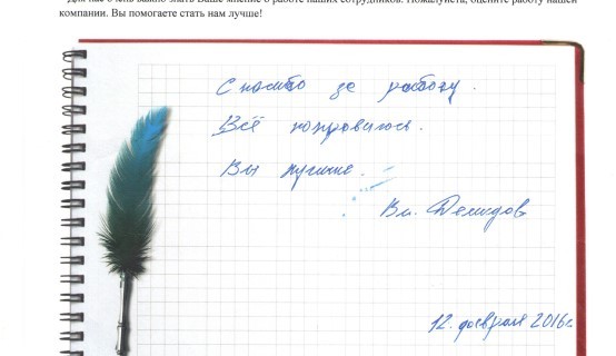 Спасибо за работу. Все понравилось. Вы лучшие